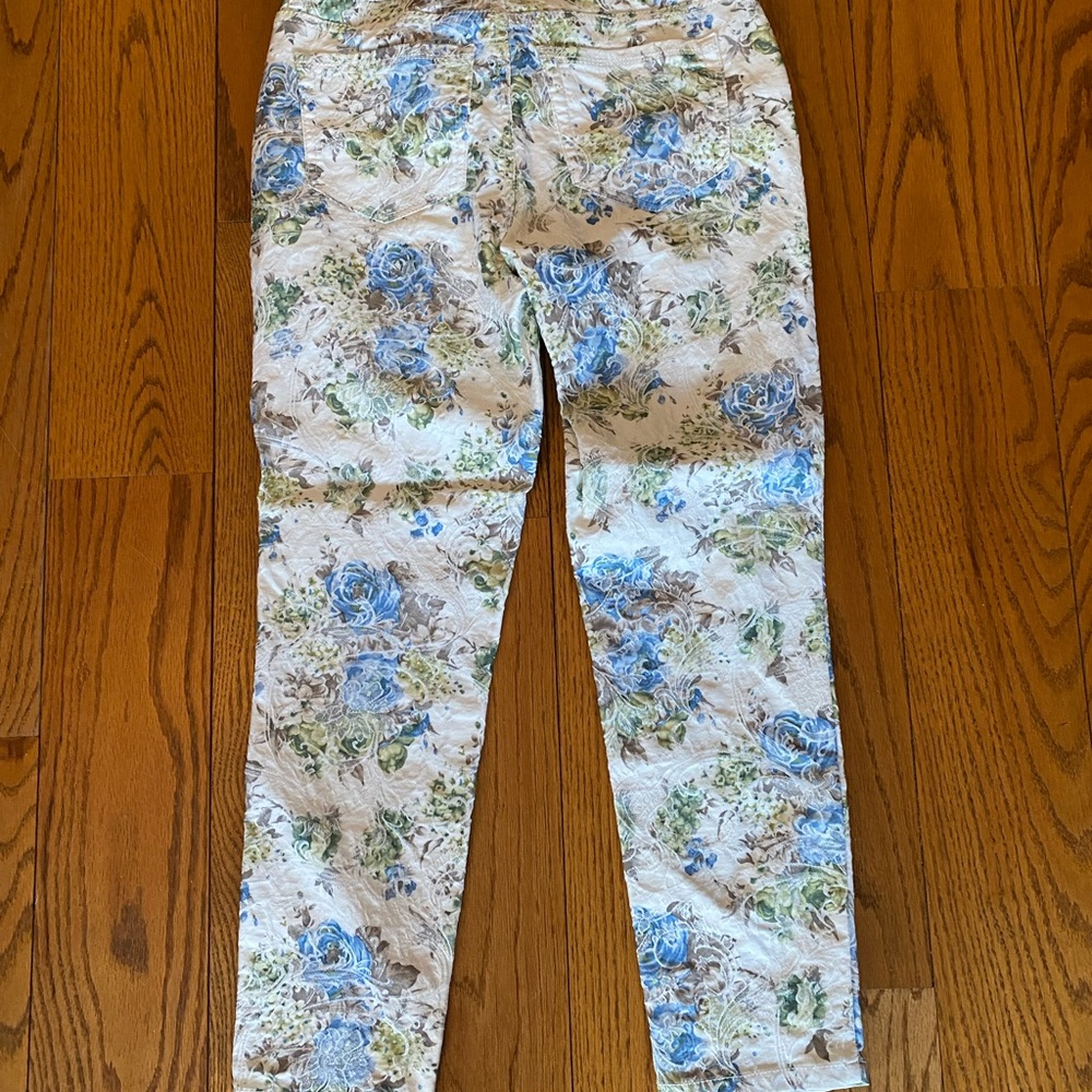 Charter Club Floral Skinny Ankle Pants